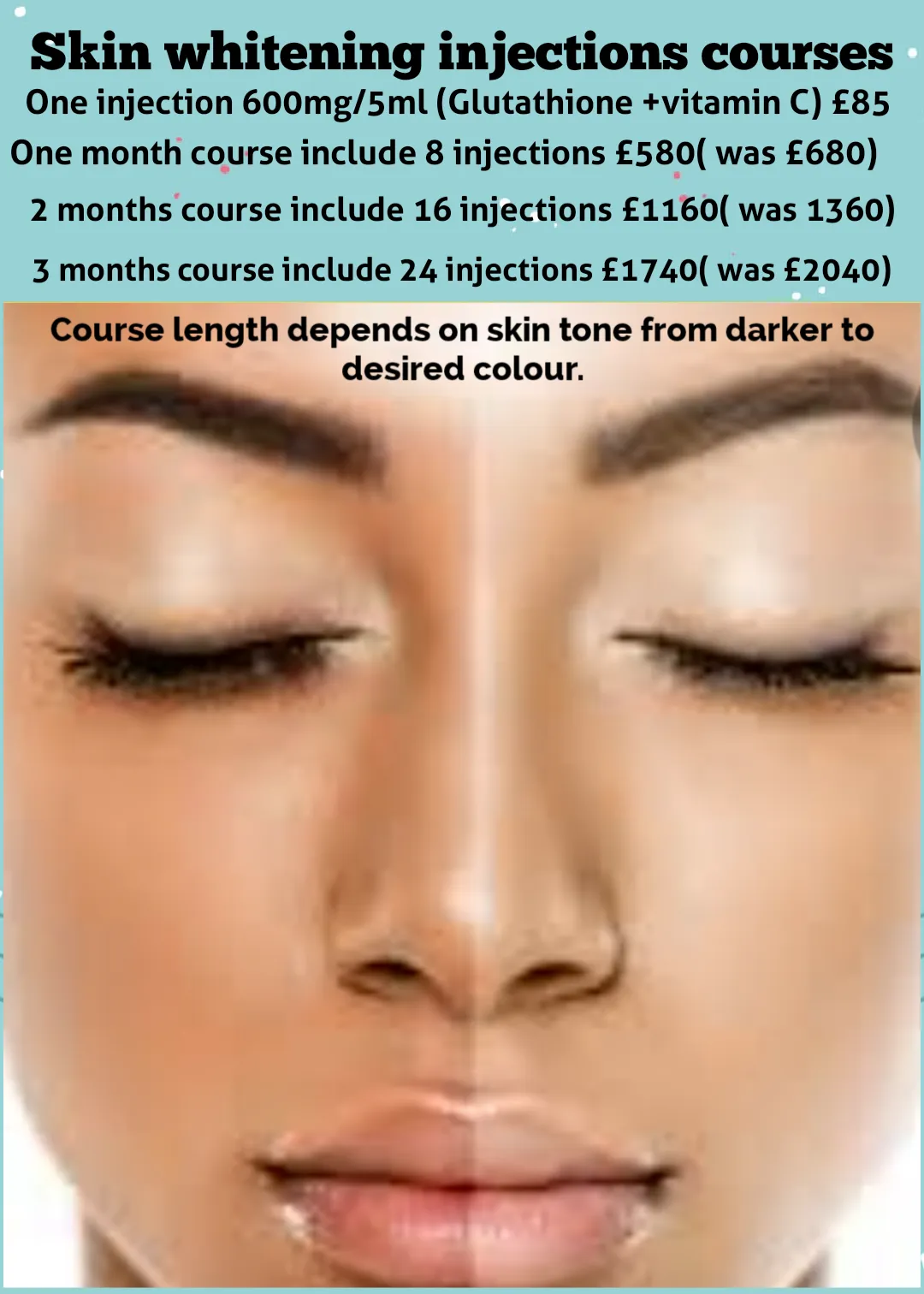 29729 skin types for whitening injection