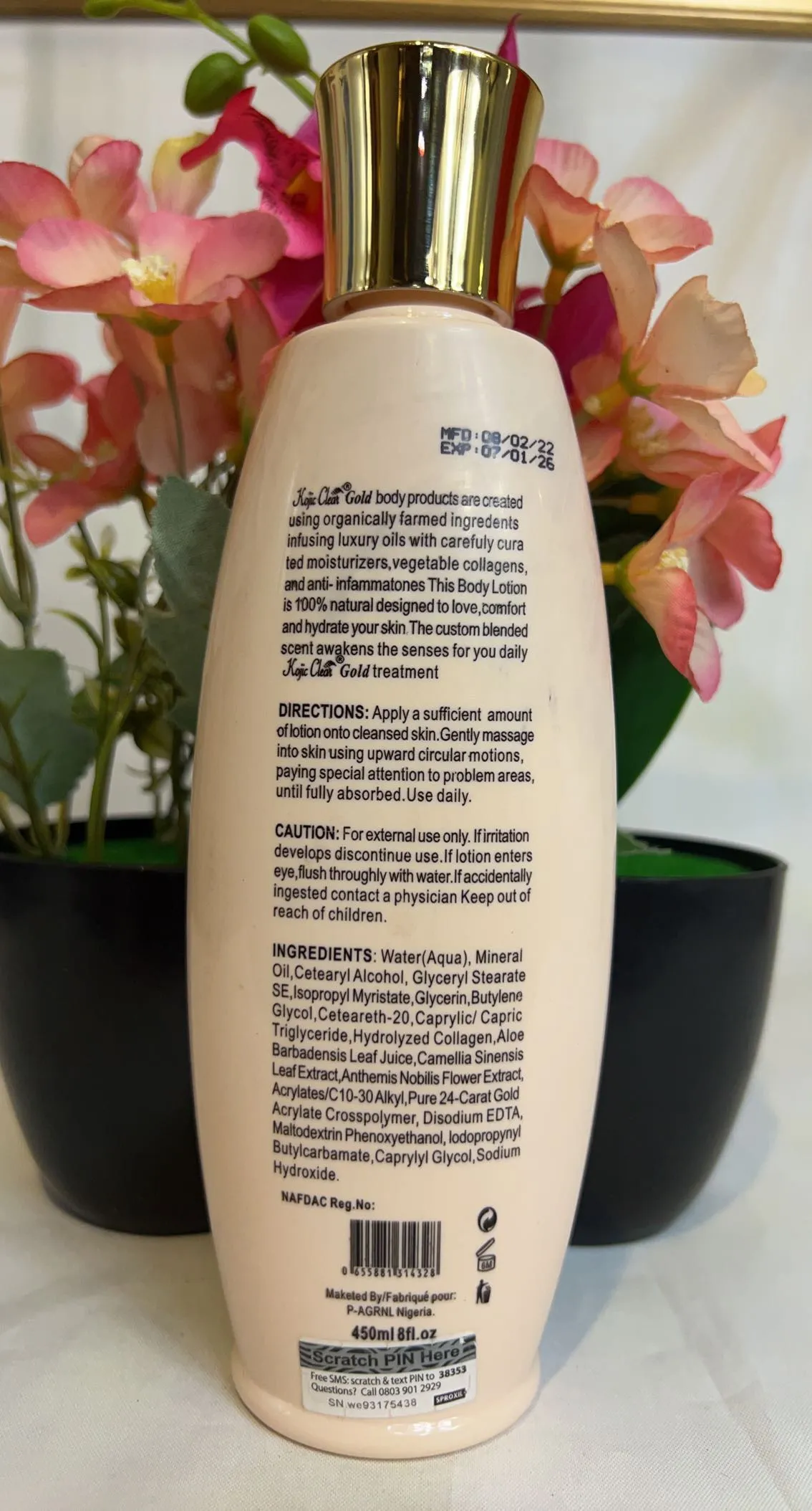 29737 kojic clear gold lotion ingredients